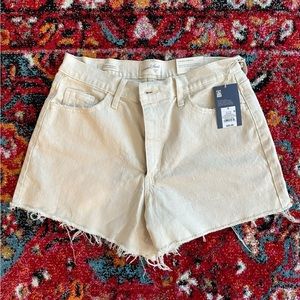 Universal thread high waisted cream denim shorts